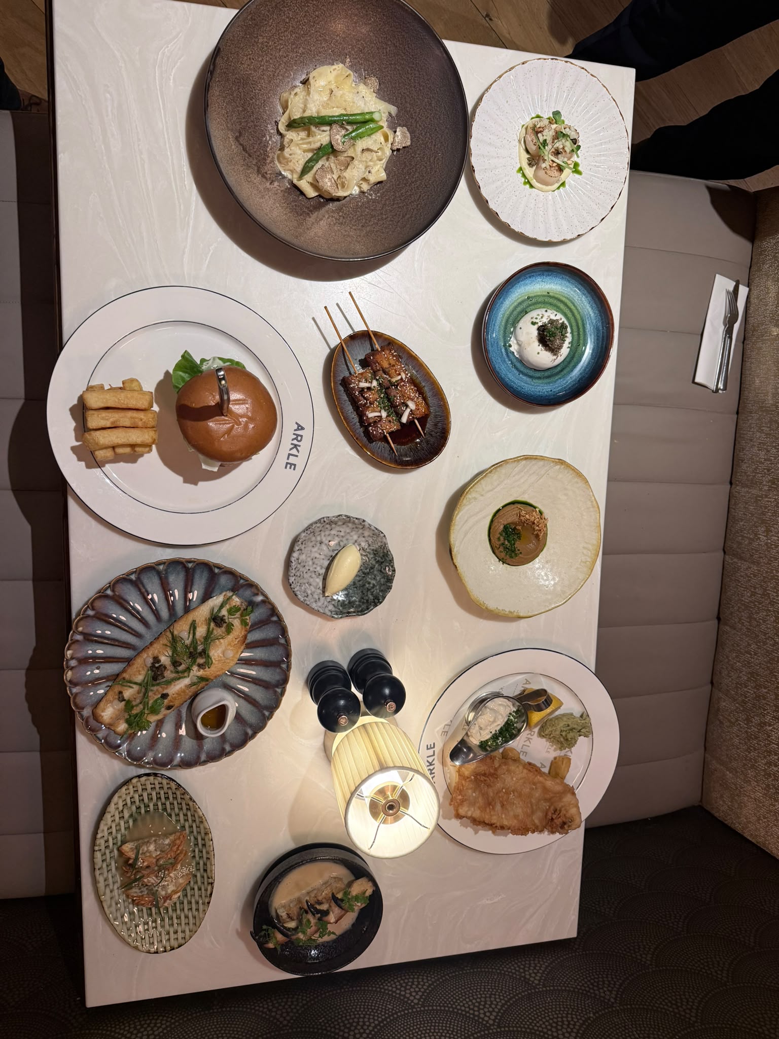 Dishes from the Arkle Bar plated on Annamis stoneware