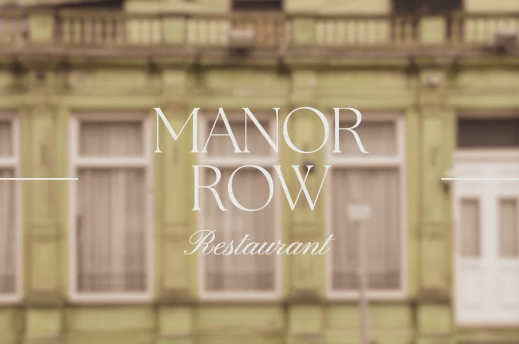 Manor Row restaurant signage