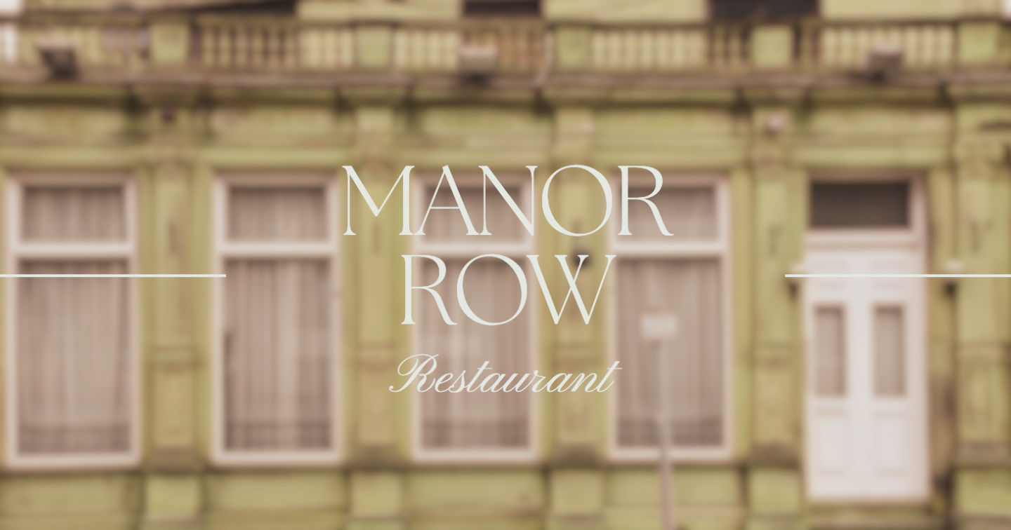 Manor Row restaurant signage
